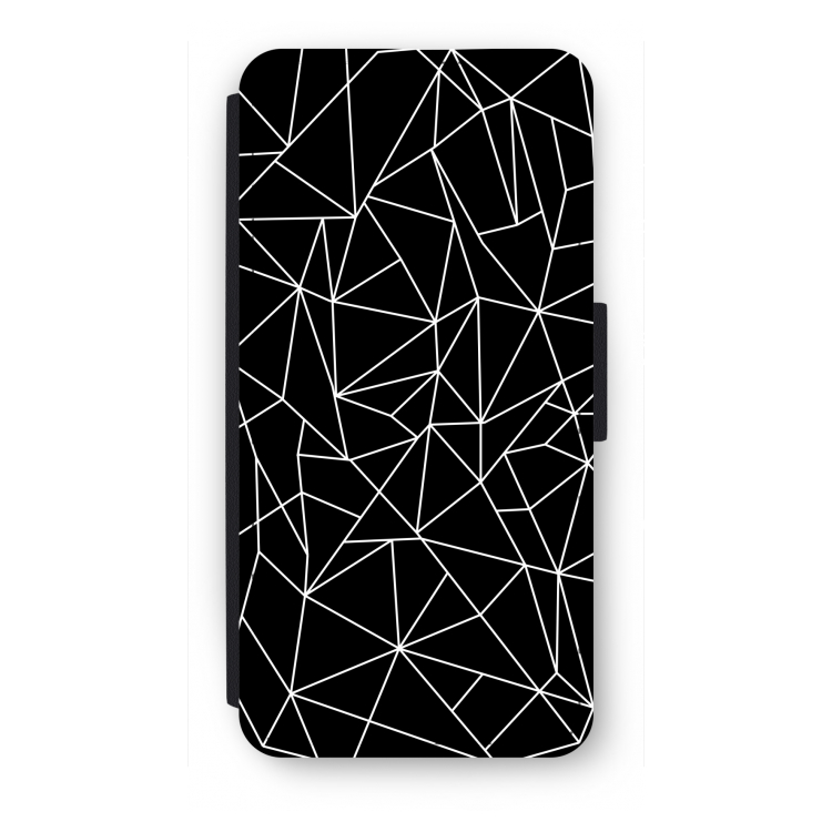 Geometrische lijnen wit: iPhone SE 2020 Flip Hoesje
