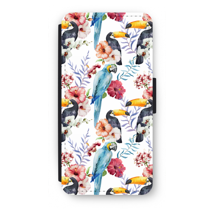 Bloemen tukan: iPhone SE 2020 Flip Hoesje