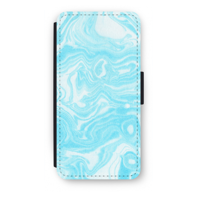 Waterverf blauw: iPhone SE 2020 Flip Hoesje