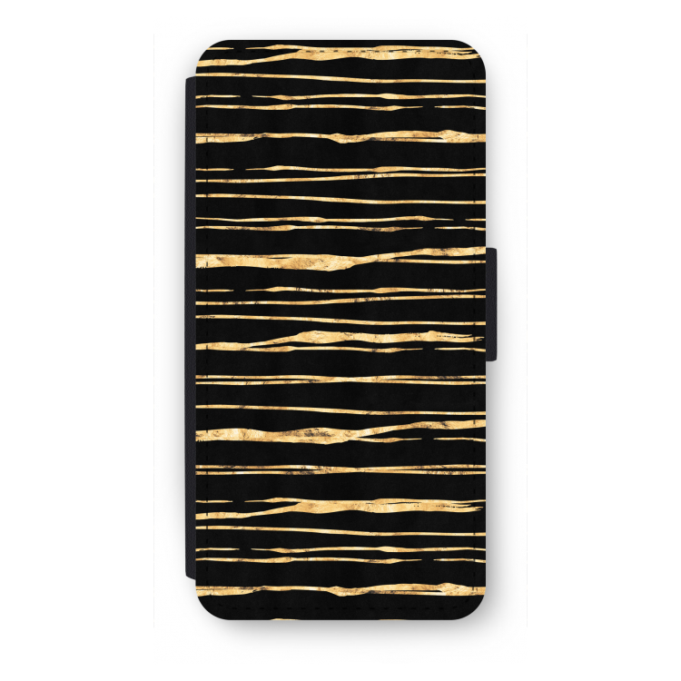 Gouden strepen: iPhone SE 2020 Flip Hoesje