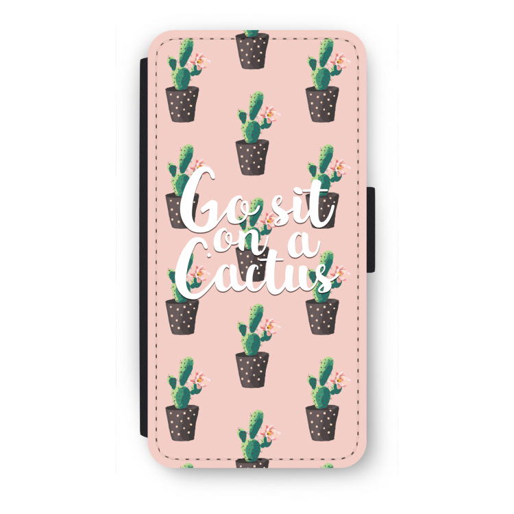 Cactus quote: iPhone SE 2020 Flip Hoesje