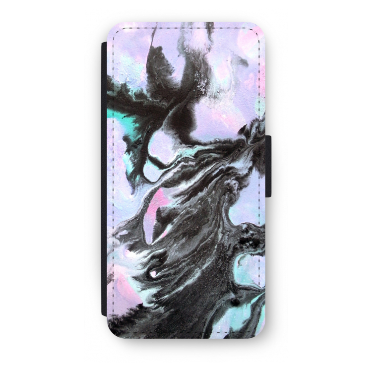Pastel zwart: iPhone SE 2020 Flip Hoesje
