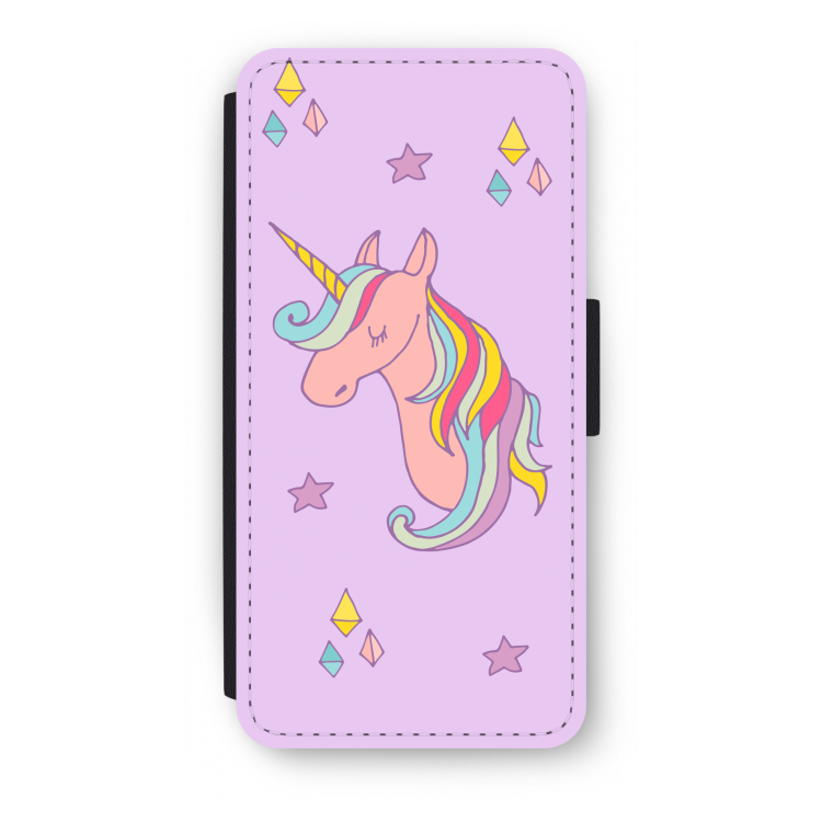 Roze eenhoorn: iPhone SE 2020 Flip Hoesje