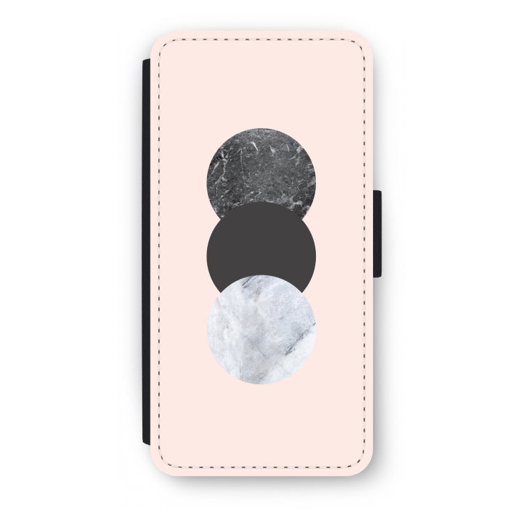 Marmeren cirkels: iPhone SE 2020 Flip Hoesje