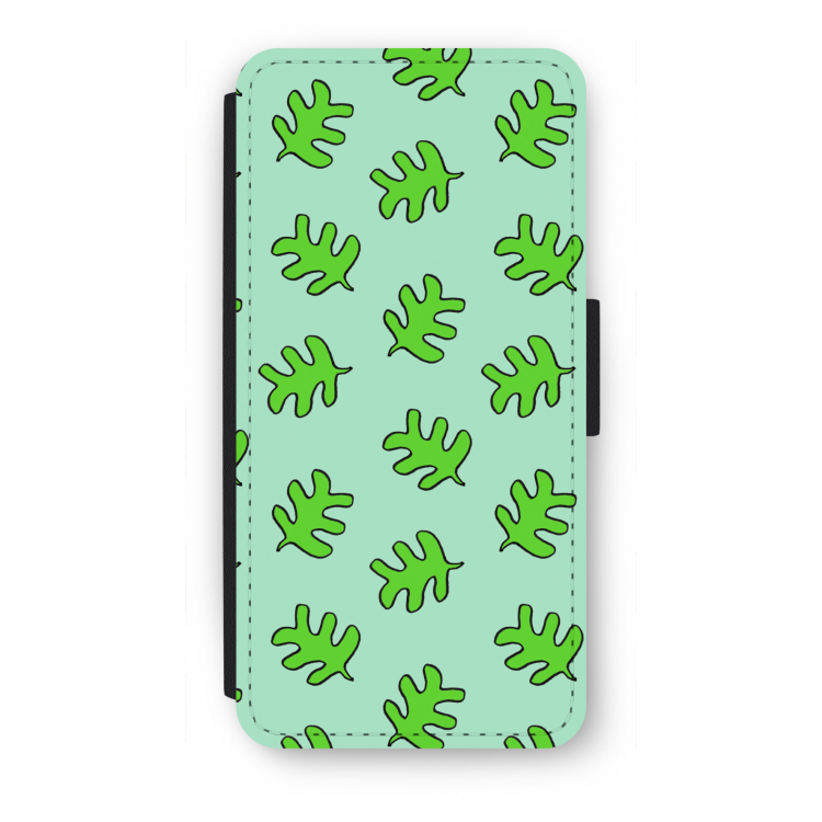 Groene blaadjes: iPhone SE 2020 Flip Hoesje
