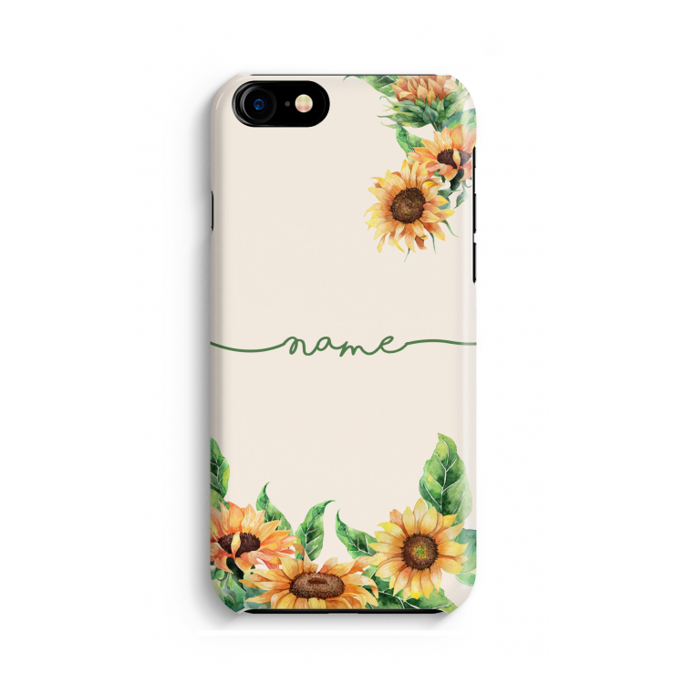 Zonnebloemen: Volledig geprint iPhone SE 2020 Hoesje