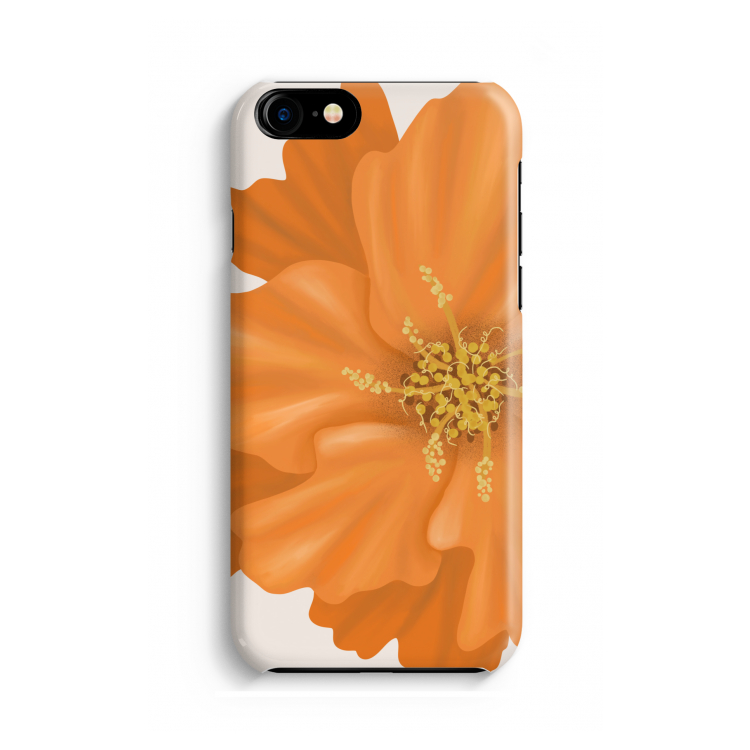 Orange Ellila flower: Volledig geprint iPhone SE 2020 Hoesje