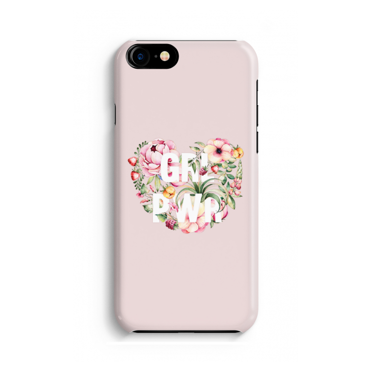 GRL PWR Flower: Volledig geprint iPhone SE 2020 Hoesje