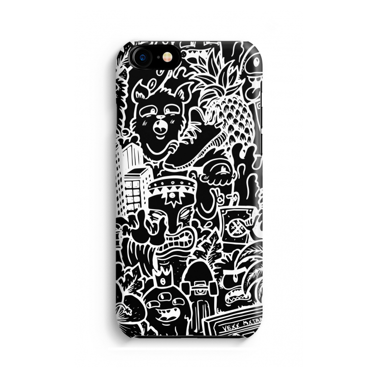 Vexx Black Mixtape: Volledig geprint iPhone SE 2020 Hoesje