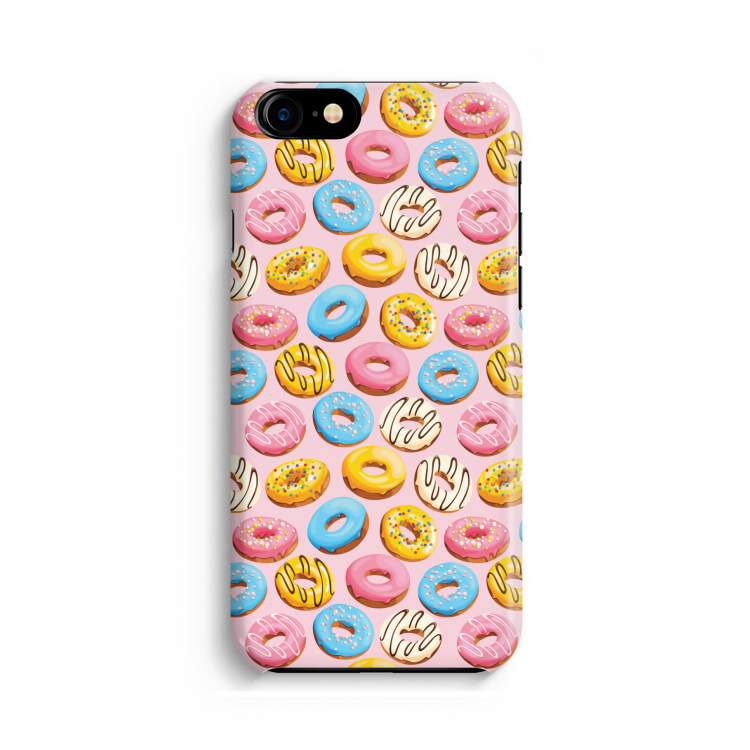 Pink donuts: Volledig geprint iPhone SE 2020 Hoesje