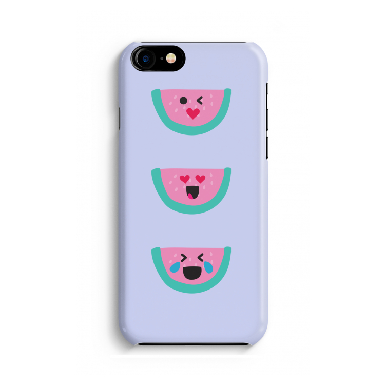 Smiley watermeloen: Volledig geprint iPhone SE 2020 Hoesje
