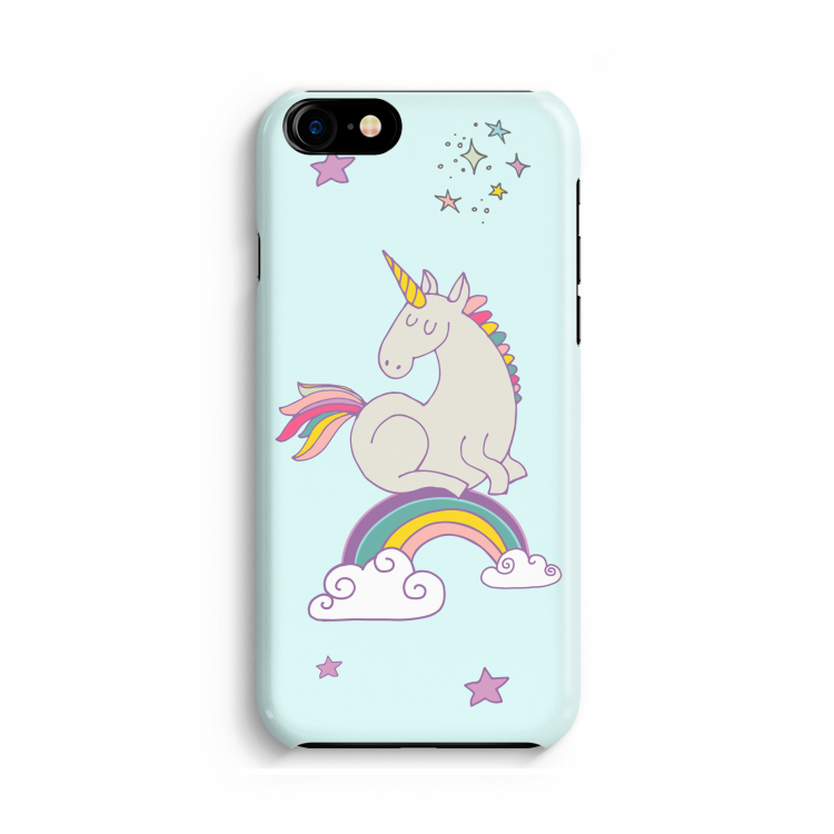 Regenboog eenhoorn: Volledig geprint iPhone SE 2020 Hoesje