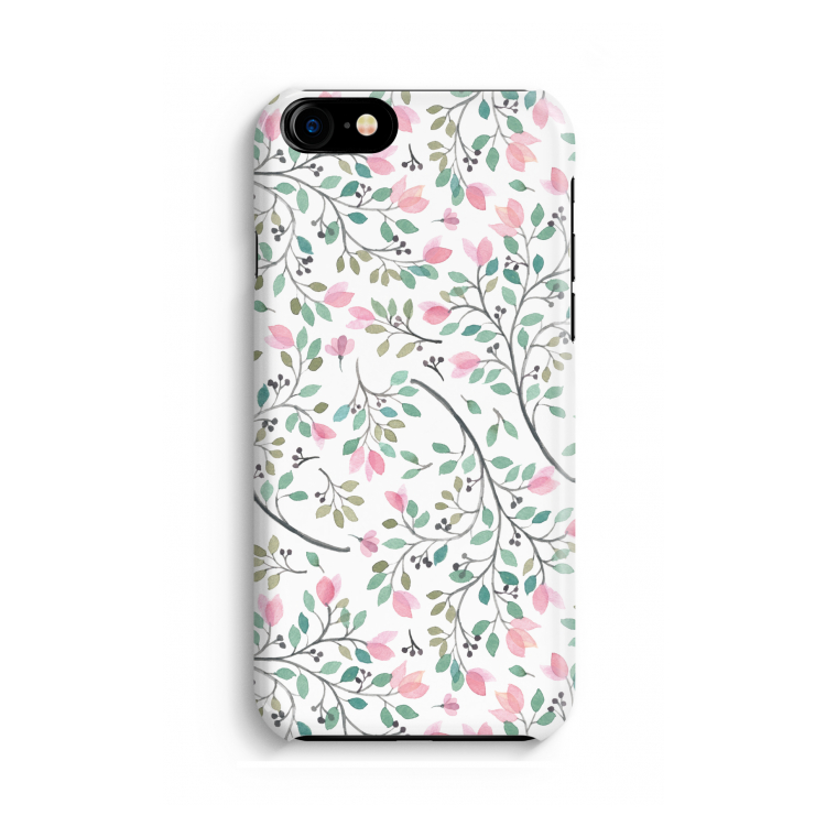 Sierlijke bloemen: Volledig geprint iPhone SE 2020 Hoesje
