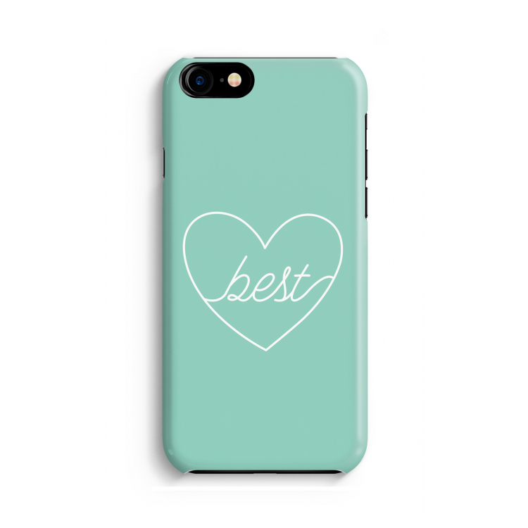 Best heart pastel: Volledig geprint iPhone SE 2020 Hoesje