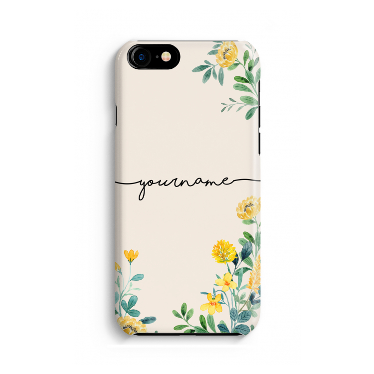 Gele bloemen: Volledig geprint iPhone SE 2020 Hoesje