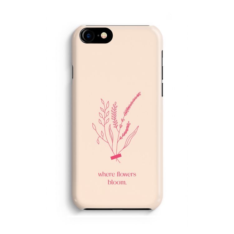 Where flowers bloom: Volledig geprint iPhone SE 2020 Hoesje