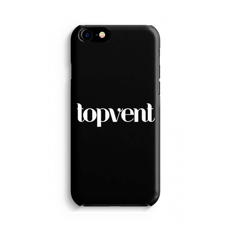 Topvent Zwart: Volledig geprint iPhone SE 2020 Hoesje