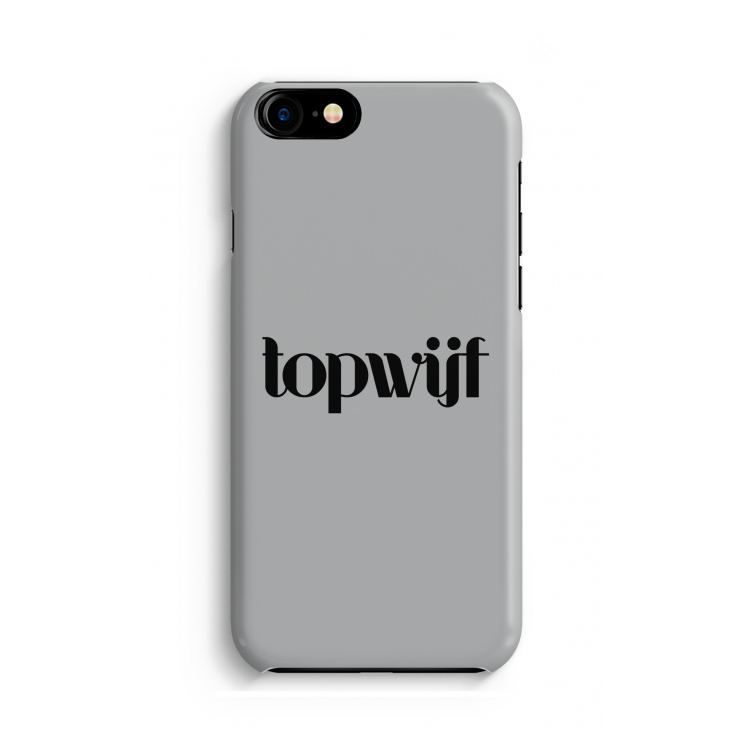 Topwijf Grijs Zwart: Volledig geprint iPhone SE 2020 Hoesje