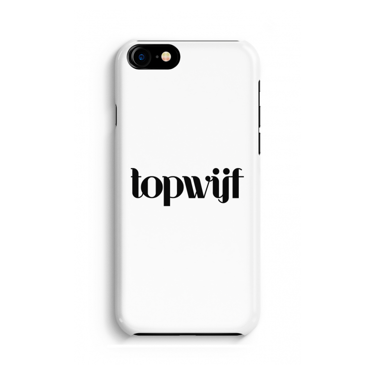 Topwijf Wit: Volledig geprint iPhone SE 2020 Hoesje