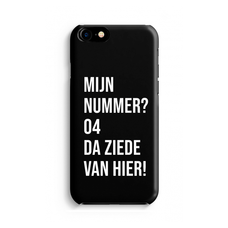 Da ziede van hier - Zwart: Volledig geprint iPhone SE 2020 Hoesje