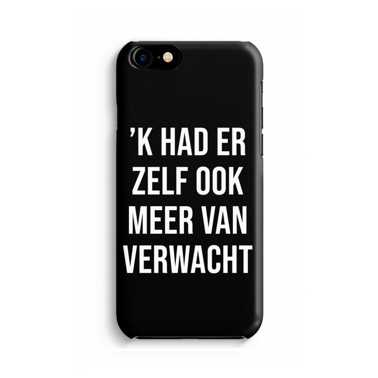 Meer verwacht - Zwart: Volledig geprint iPhone SE 2020 Hoesje