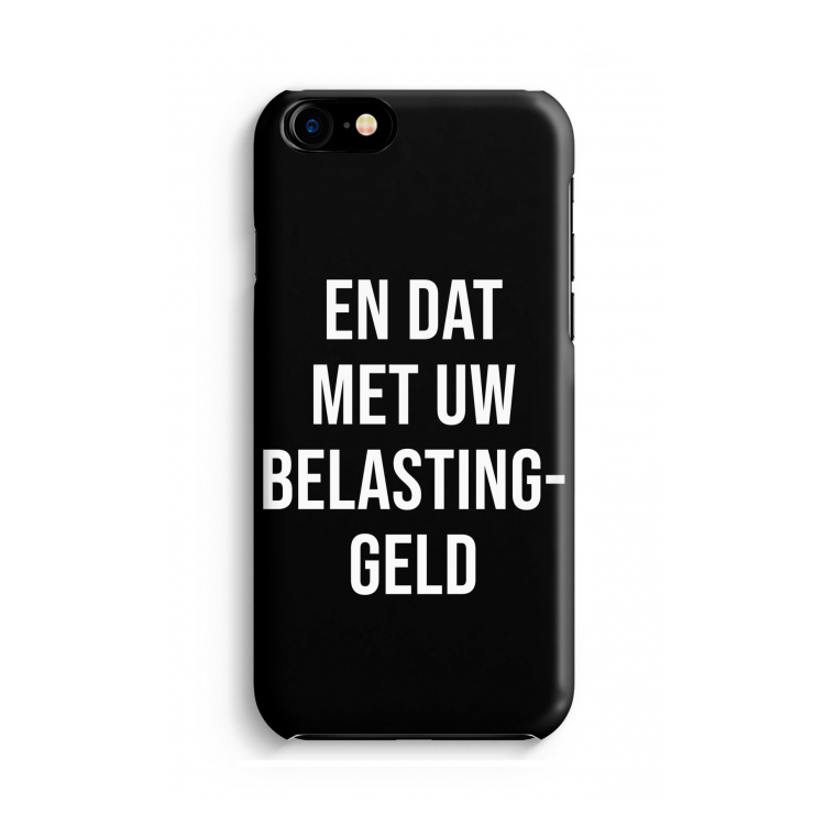 Belastinggeld - Zwart: Volledig geprint iPhone SE 2020 Hoesje
