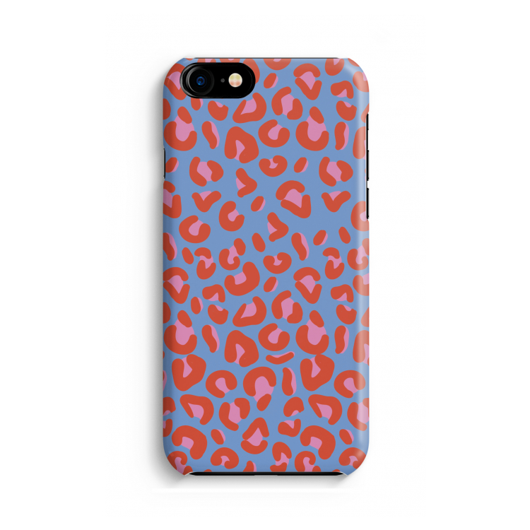 Leopard blue: Volledig geprint iPhone SE 2020 Hoesje