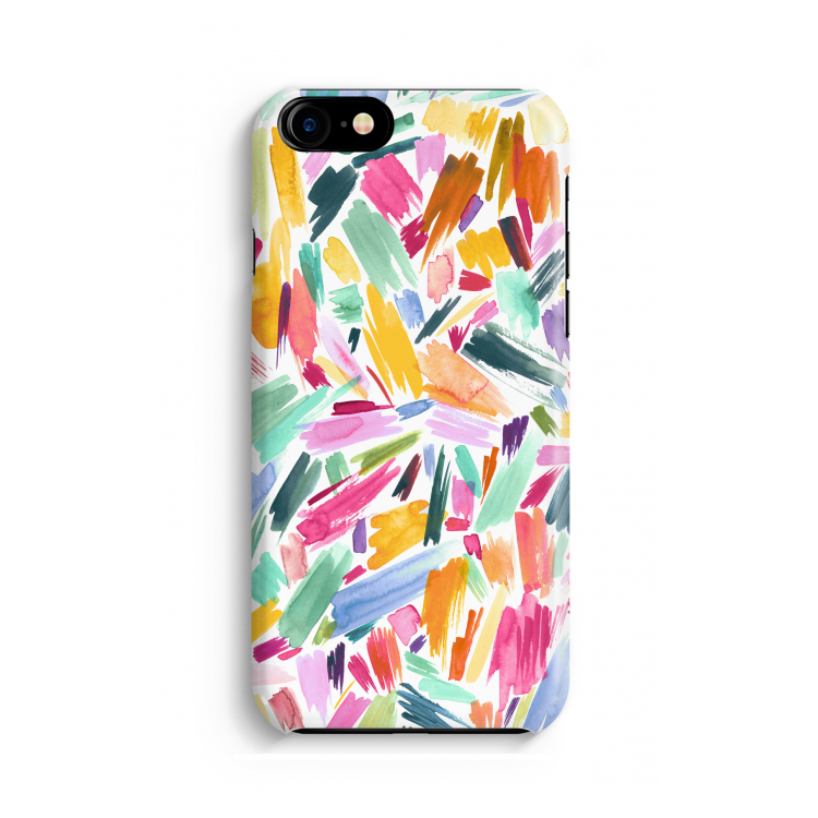 Watercolor Brushstrokes: Volledig geprint iPhone SE 2020 Hoesje