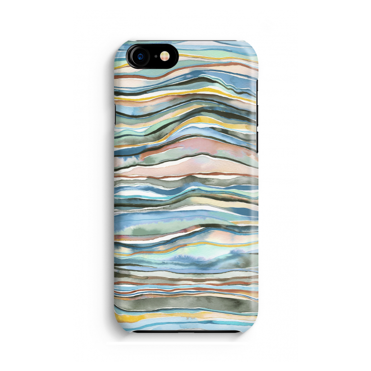 Watercolor Agate: Volledig geprint iPhone SE 2020 Hoesje