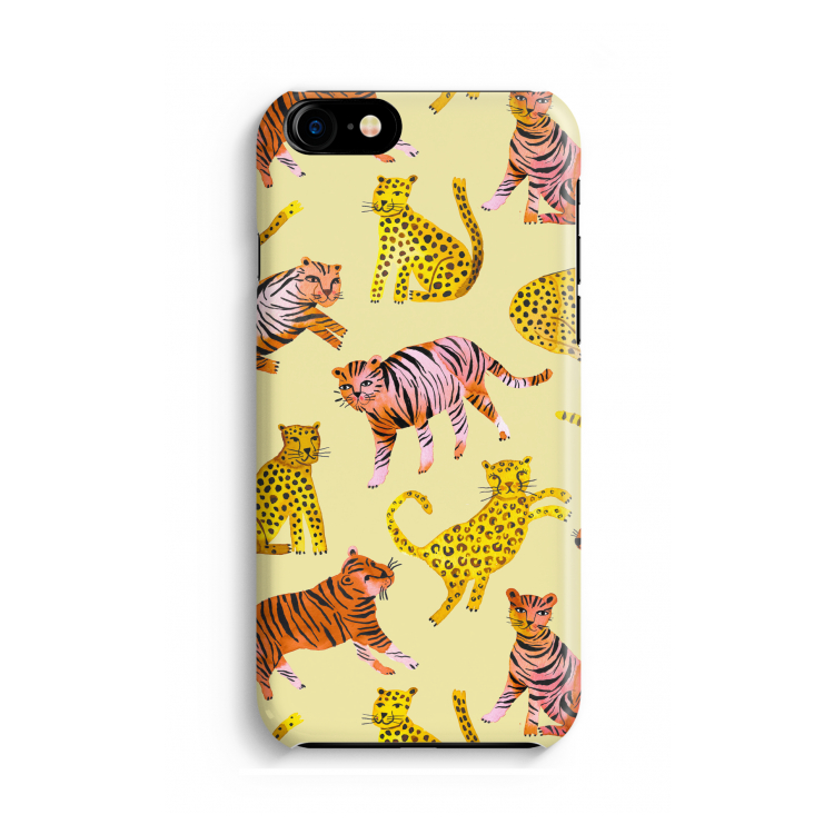 Cute Tigers and Leopards: Volledig geprint iPhone SE 2020 Hoesje