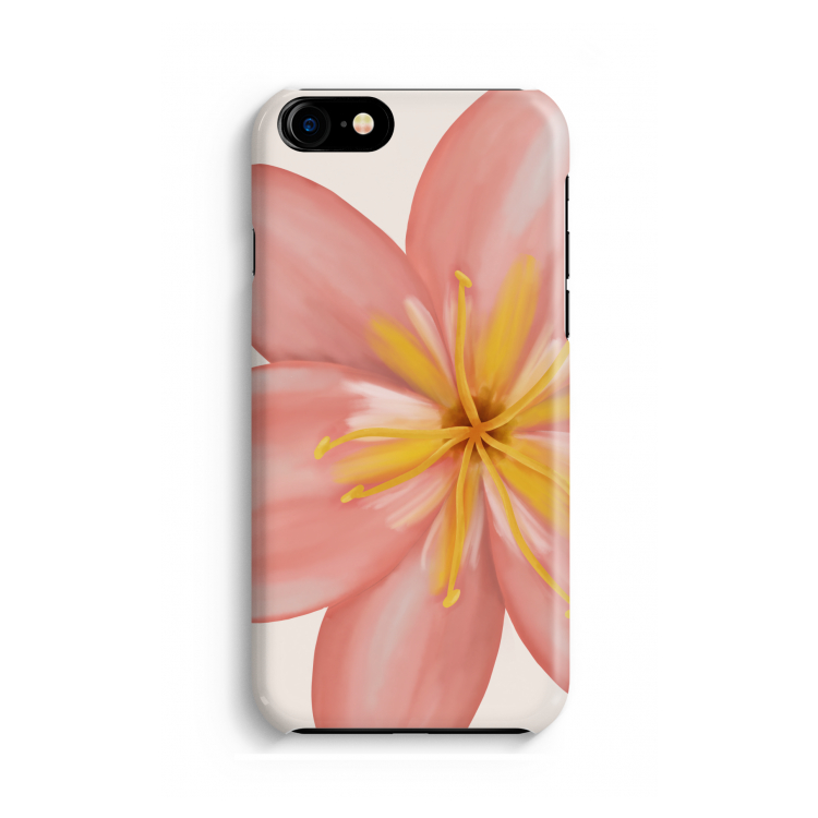 Pink Ellila Flower: Volledig geprint iPhone SE 2020 Hoesje