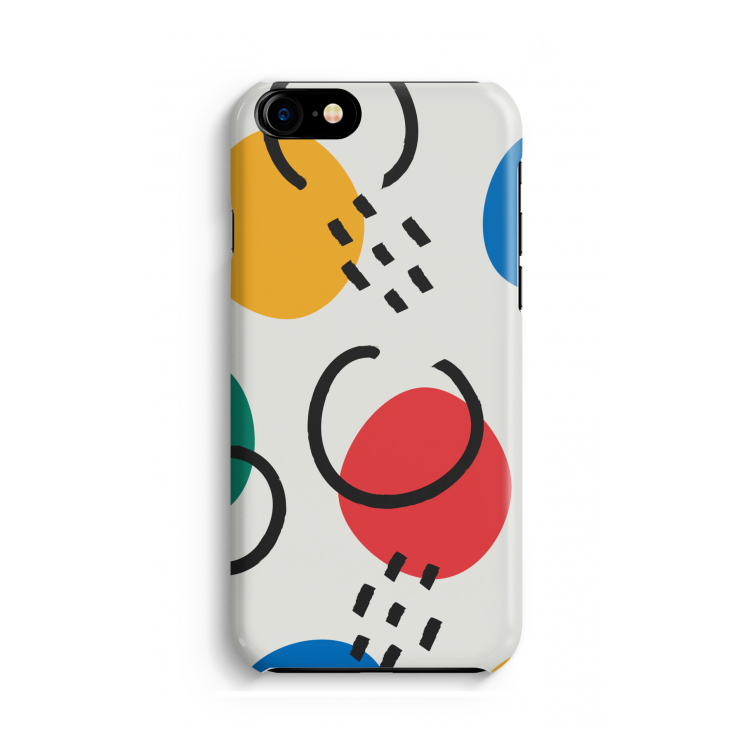Illustratieve pop 3: Volledig geprint iPhone SE 2020 Hoesje