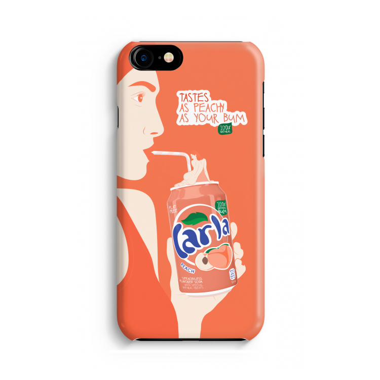 Peach please!: Volledig geprint iPhone SE 2020 Hoesje