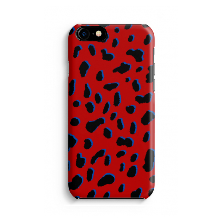 Red Leopard: Volledig geprint iPhone SE 2020 Hoesje