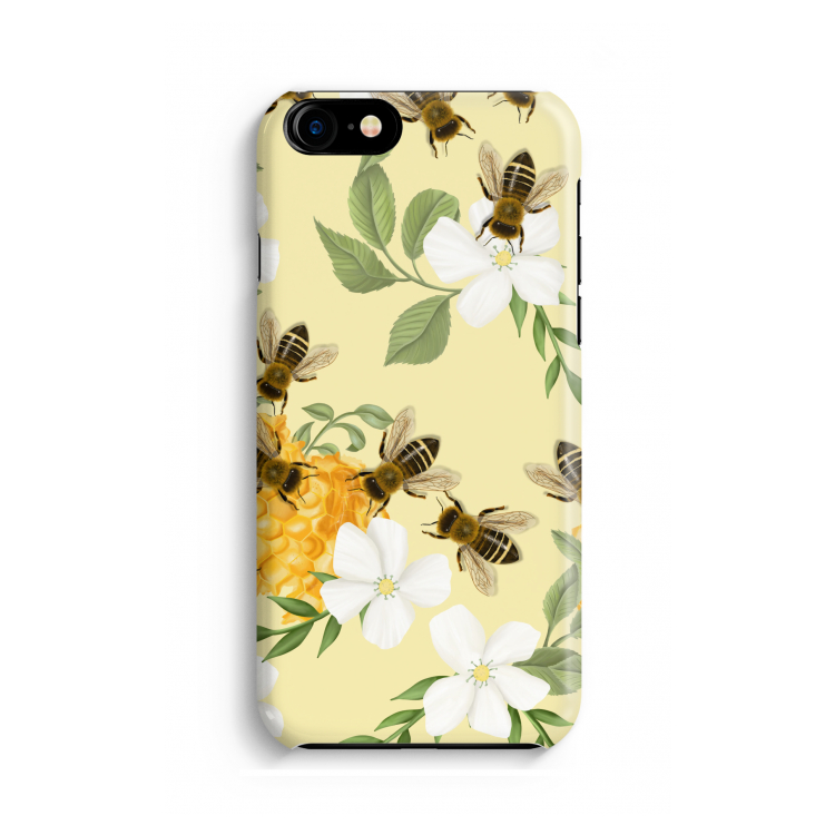 No flowers without bees: Volledig geprint iPhone SE 2020 Hoesje