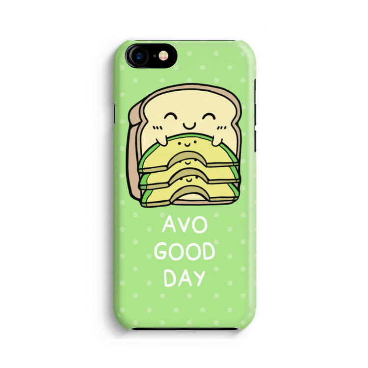 Avo Good Day: Volledig geprint iPhone SE 2020 Hoesje
