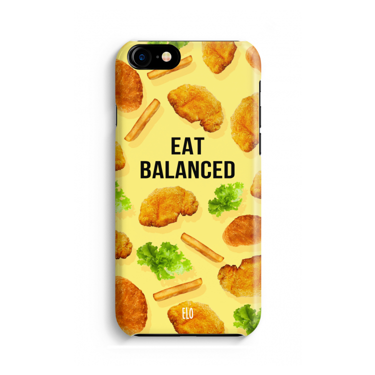 Eat Balanced: Volledig geprint iPhone SE 2020 Hoesje