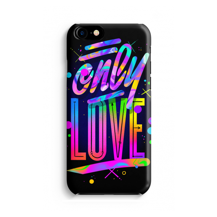 Only Love: Volledig geprint iPhone SE 2020 Hoesje