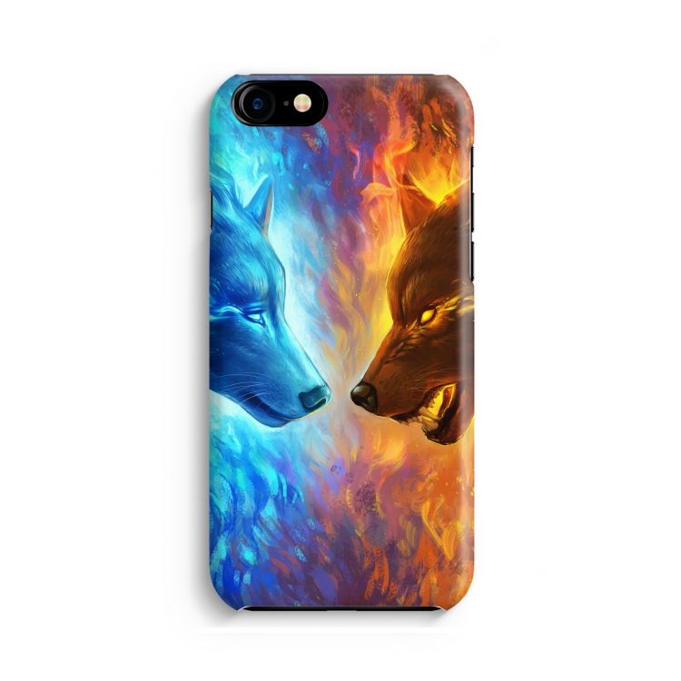 Fire & Ice: Volledig geprint iPhone SE 2020 Hoesje
