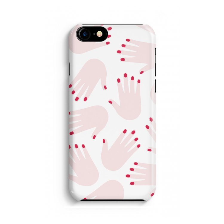 Hands pink: Volledig geprint iPhone SE 2020 Hoesje