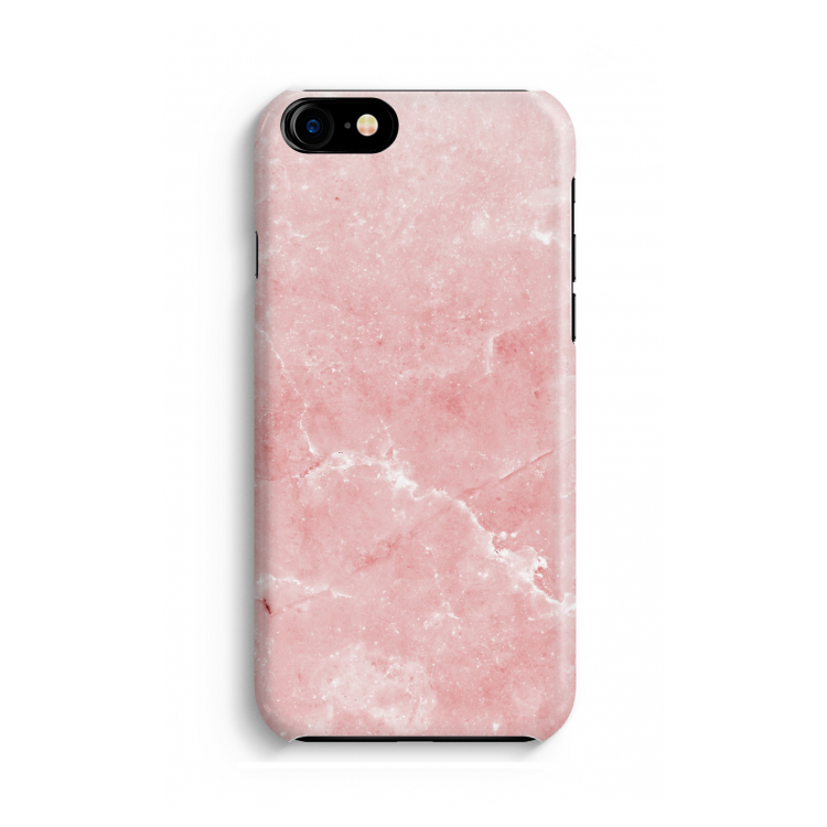 Roze marmer: Volledig geprint iPhone SE 2020 Hoesje