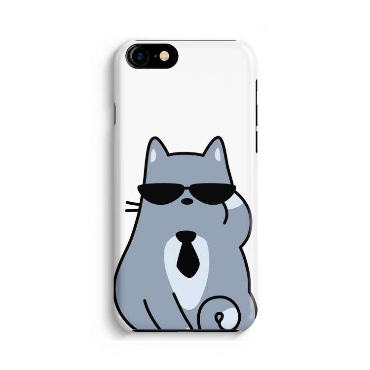 Cool cat: Volledig geprint iPhone SE 2020 Hoesje