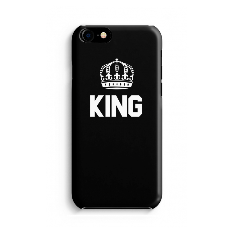 King zwart: Volledig geprint iPhone SE 2020 Hoesje