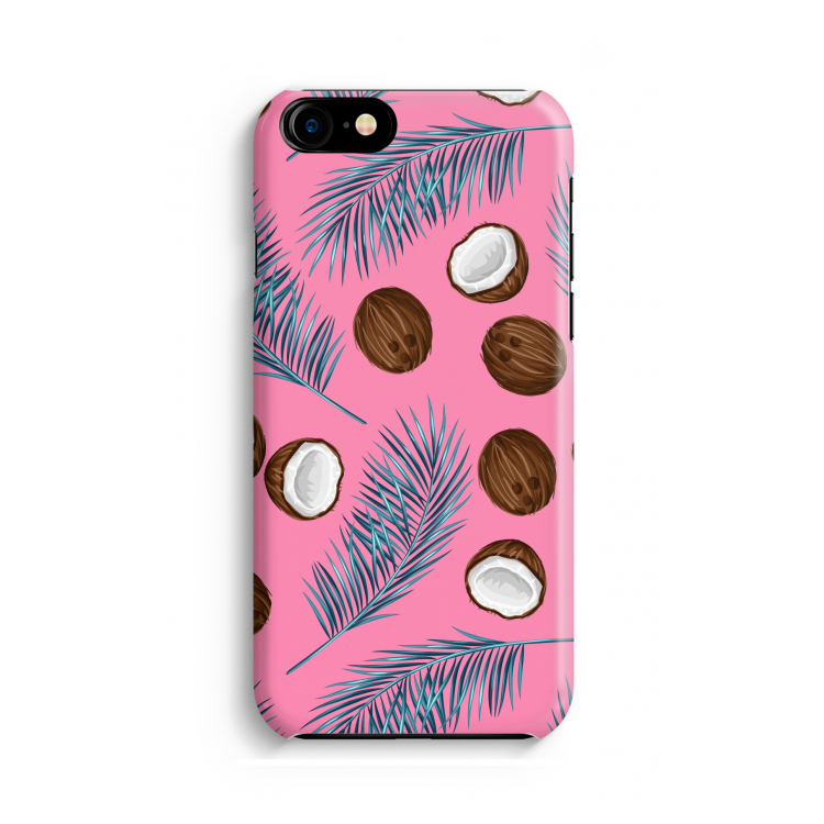 Kokosnoot roze: Volledig geprint iPhone SE 2020 Hoesje