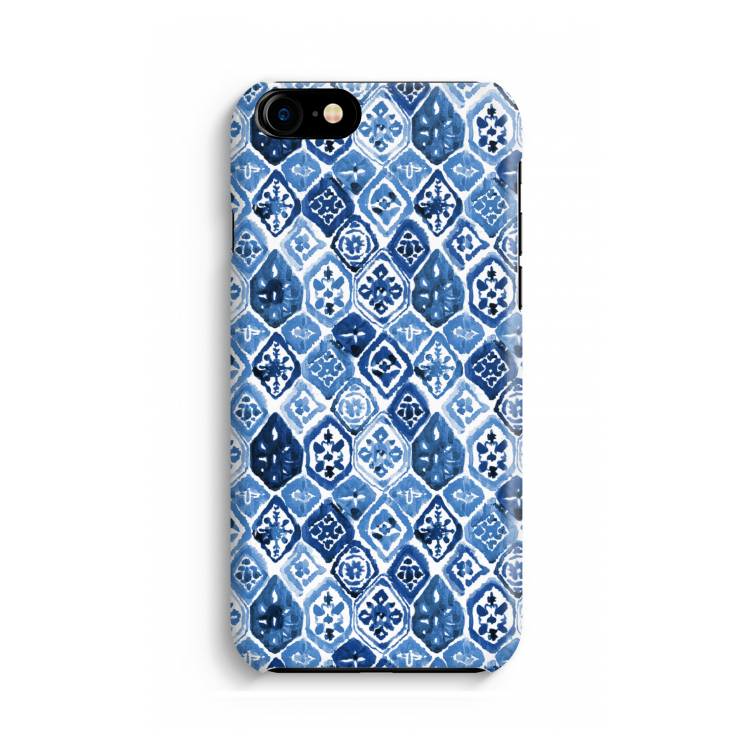 Blauw motief: Volledig geprint iPhone SE 2020 Hoesje