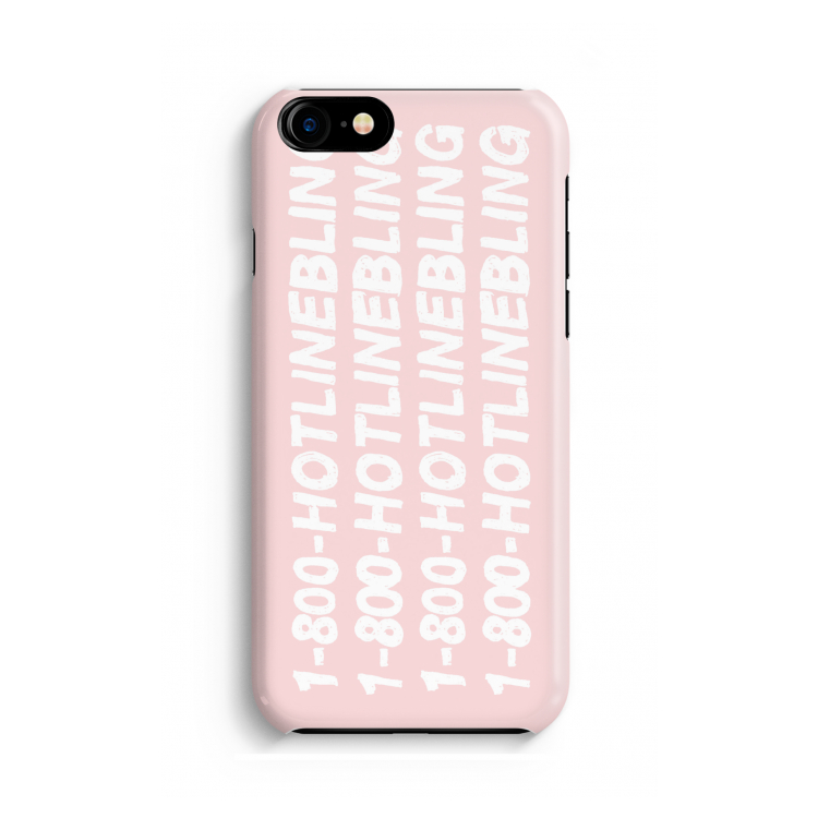 Hotline bling pink: Volledig geprint iPhone SE 2020 Hoesje