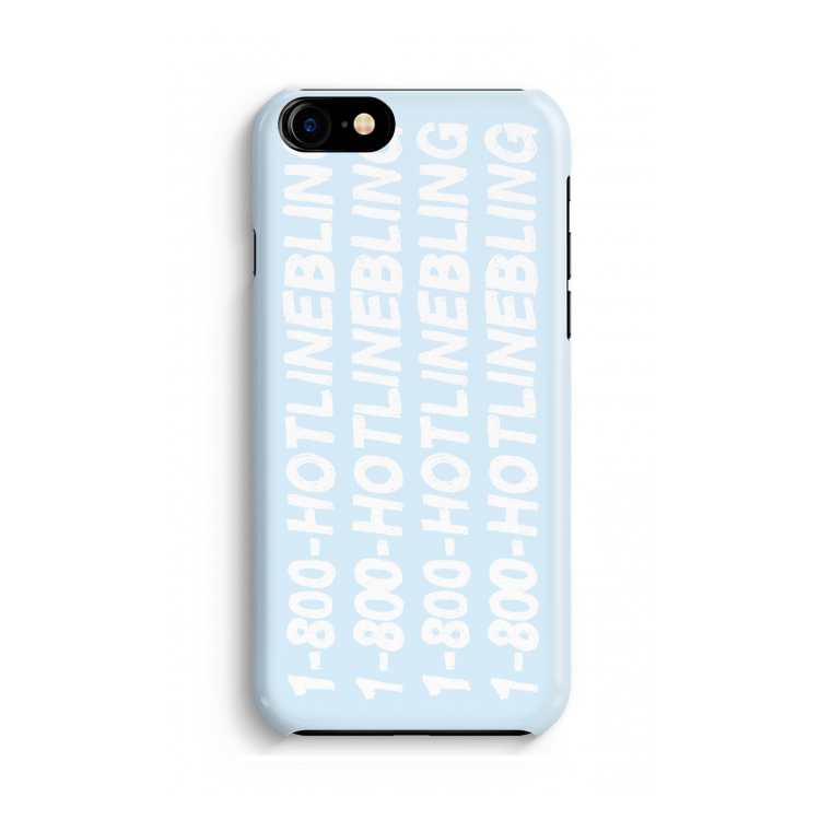Hotline bling blue: Volledig geprint iPhone SE 2020 Hoesje