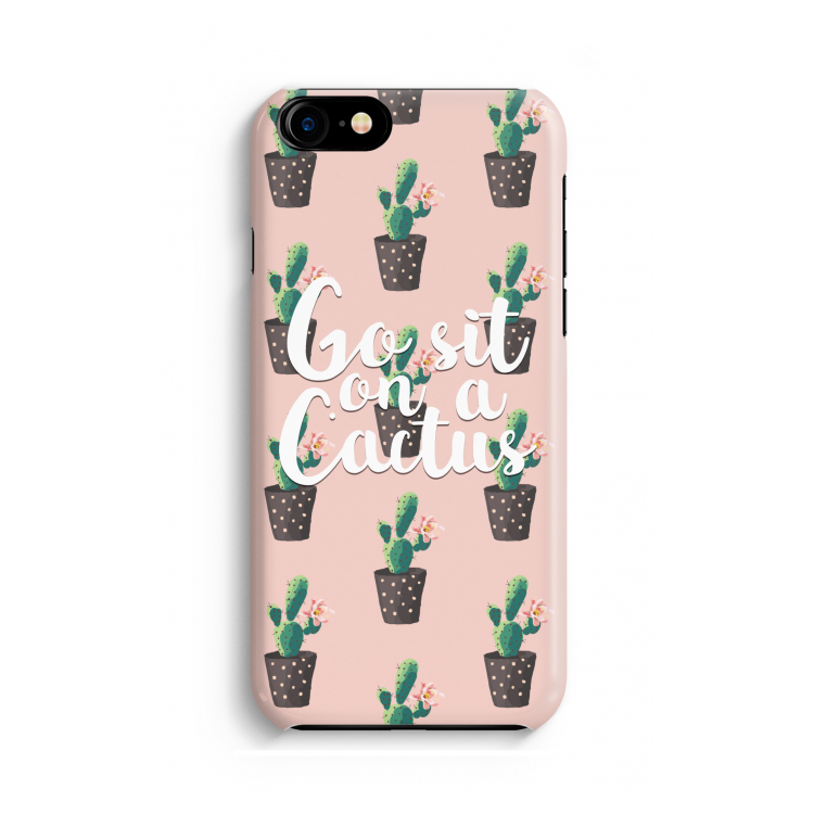 Cactus quote: Volledig geprint iPhone SE 2020 Hoesje