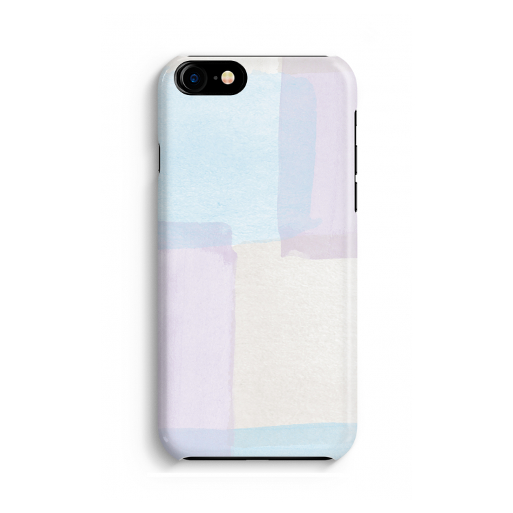 Square pastel: Volledig geprint iPhone SE 2020 Hoesje