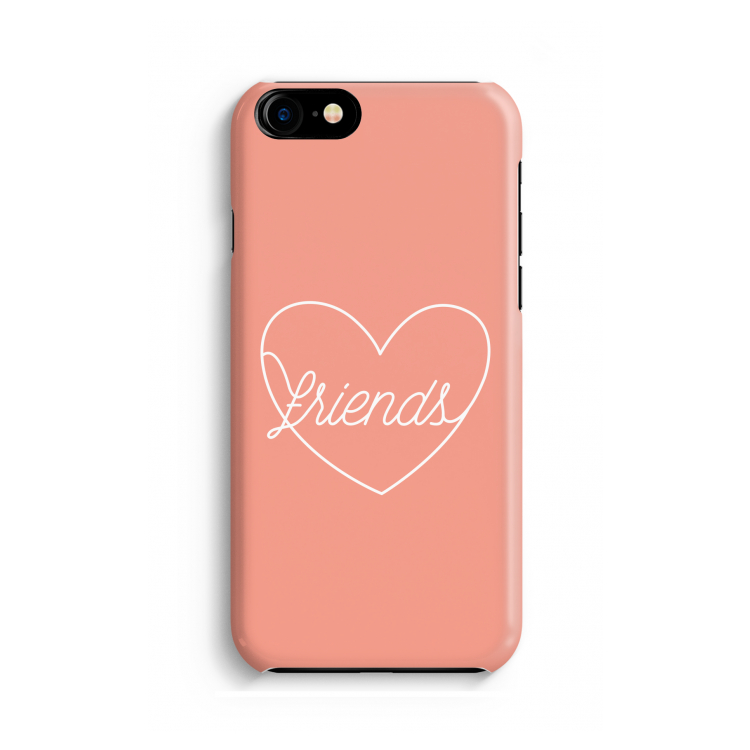 Friends heart: Volledig geprint iPhone SE 2020 Hoesje